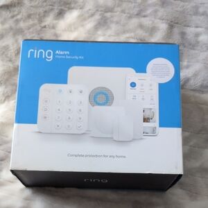 Ring Alarm System with White and Blue Accents